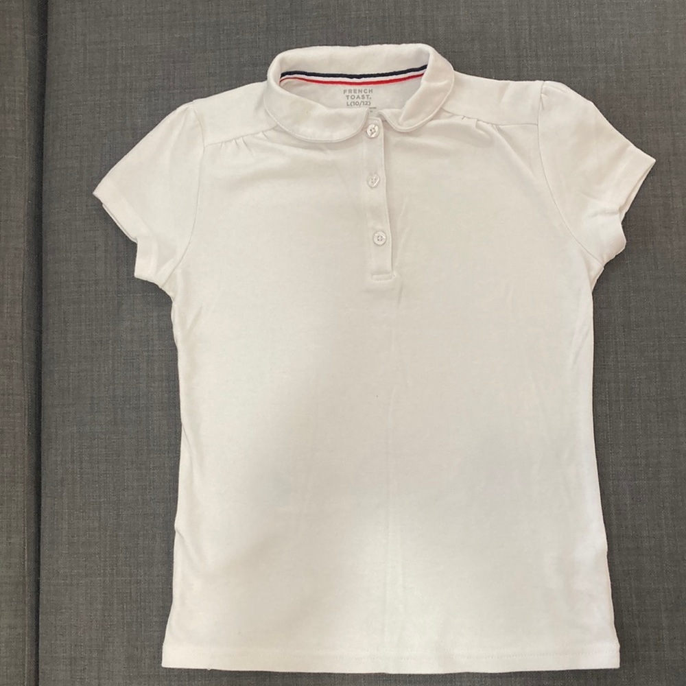 Girls French toast shirt blouse school uniform white button-up size 10/12